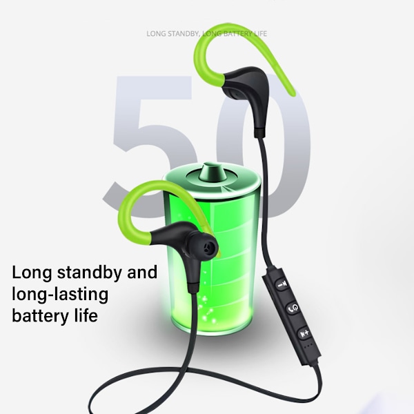 Langattomat Bluetooth-urheilukuulokkeet Stereo-nappikuulokkeet niskapannalla ja mikrofonilla
