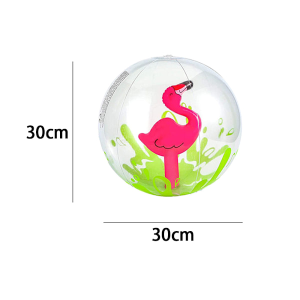 6 stycken 3D strandbollarUppblåsbara strandbollar Krabba Flamingo Enhörning Tema Strandbollar Pool Leksak Bollar för utomhus sommar strand pool födelsedagsfest