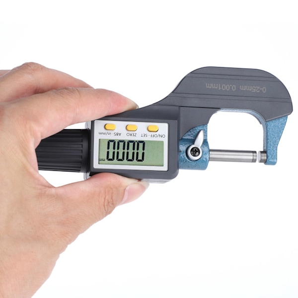 Elektronisk Digital Display Högprecision Utomhus Mikrometer Tjockleksmätare 0-25mm Räckvidd