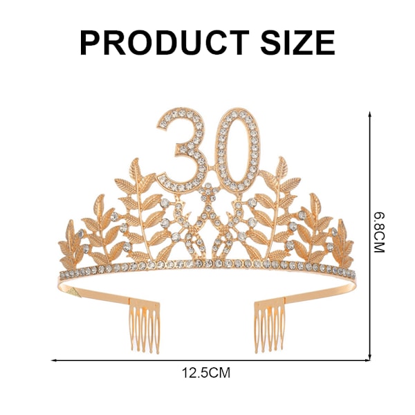 30-årsdag Sash & Rhinestone Tiara Kit, Happy 30-årsdag Present till Hennes 30-årsdag Dekorationer för Kvinnor