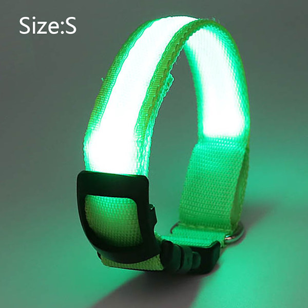 Uppladdningsbar LED-hundhalsband, justerbart mjukt mesh-säkerhetshalsband för hundar, bekvämt,