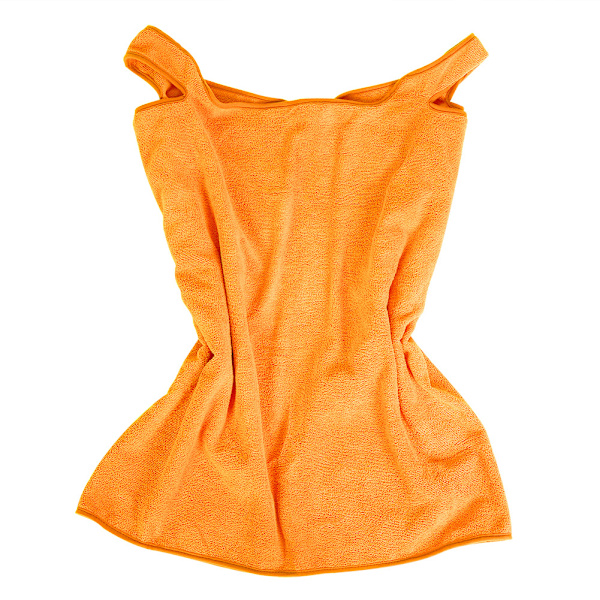 Superfint Fiber Bärbar Badhandduk Duschbad Wrap Kroppsbadrock Kjol Klänning (Orange)