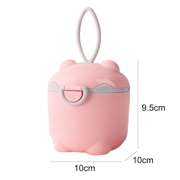 Baby Mælkepulver Dispenser, Bærbar Mælkepulver med Ske og Bærehåndtag