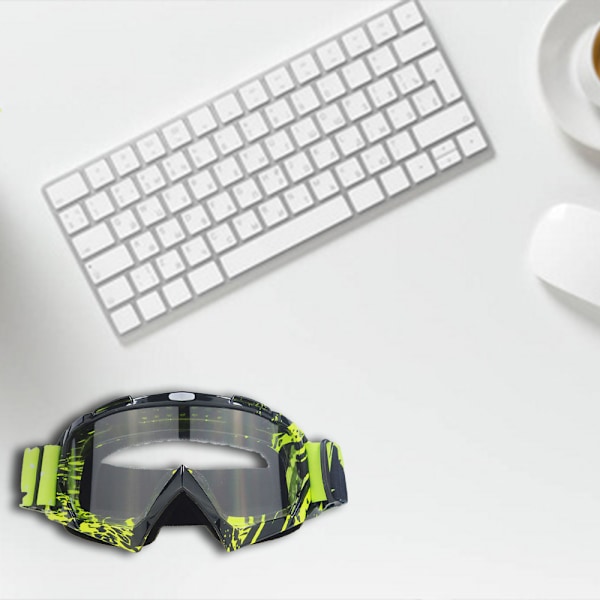 Cykel motocross goggle bøjelig anti-reflekterende blød pude skigoggles
