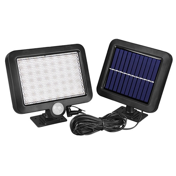 Split Solar Induction Wall Light, Light IP65 Waterproof, Justerbar Solar Security Flood Lights för trädgård, garage, bana, gård, uteplats, gräsmatta,