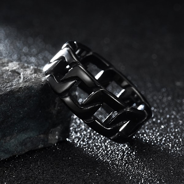 316 titanium stålring til mænd, rustfrit stål støbt kæde ring