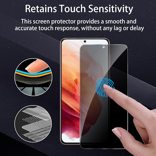2 PACK - Sekretess Skärmskydd Samsung Galaxy S22 PLUS 5G (6.6 Tums),Privacy Screen Protector