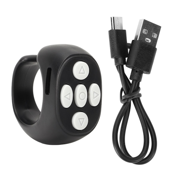 Bluetooth 5.3 Ring Fjärrkontroll Sidsvängare Mobiltelefonkamera Slutare Selfie Fjärrkontroll för Video Läsning