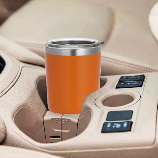Thermos Termosmugg i Rostfritt Stål, Resemugg för Kaffe, Isolerad Kaffekopp med Vikbart Lock