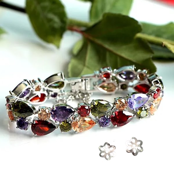 Avstandsperler Blomsterperlelokk Smykker DIY Funn for Halskjede Armbåndslaging