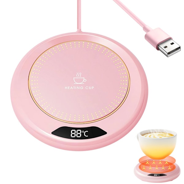 USB Smart Muggvärmar - Termostatisk Tekanna, Muggvärmar | Justerbar Kaffemuggvärmar, 3 Temperaturinställningar Uppvärmningsunderlägg med Halkskydd