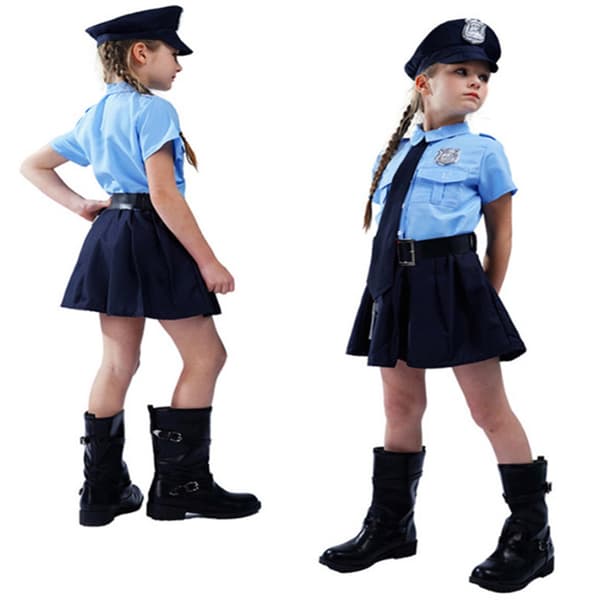 Poliskostym för flickor till Halloween 130