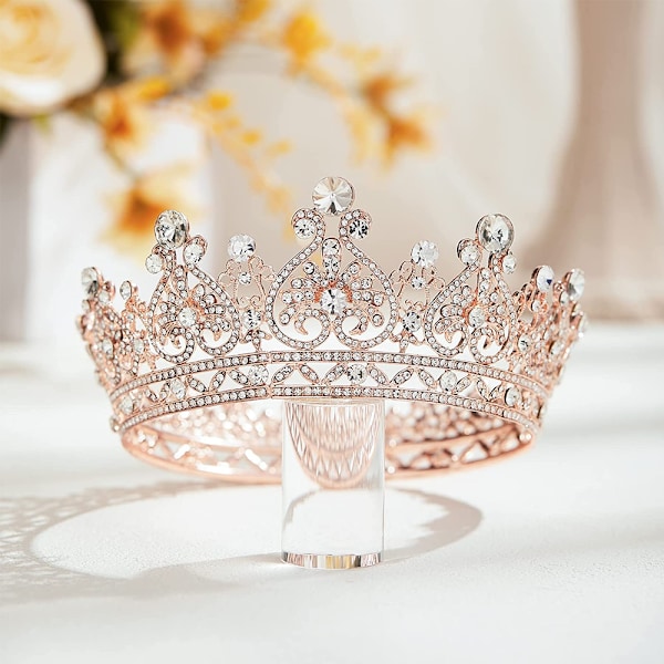 Dronningkrone til Kvinder - Krystal Tiara Krone Pandebånd til Fødselsdag Bryllup Halloween Pageant Hårtilbehør