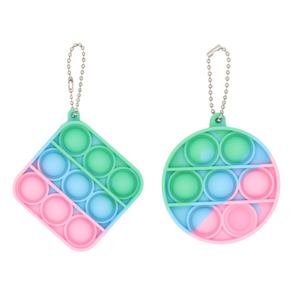 Mini Pop -lelu, avaimenperä Pop Bubble -lelu, aistien stimulointiin, lapsille ja aikuisille (2 kpl)