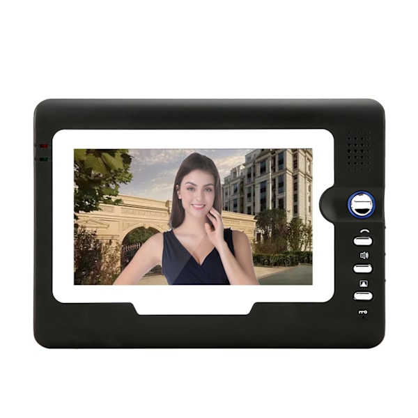 7-tums LCD-skärm Lösenord Fingeravtryck Video Dörr Visuell Intercom Dörrklocka AU-kontakt 110-240V