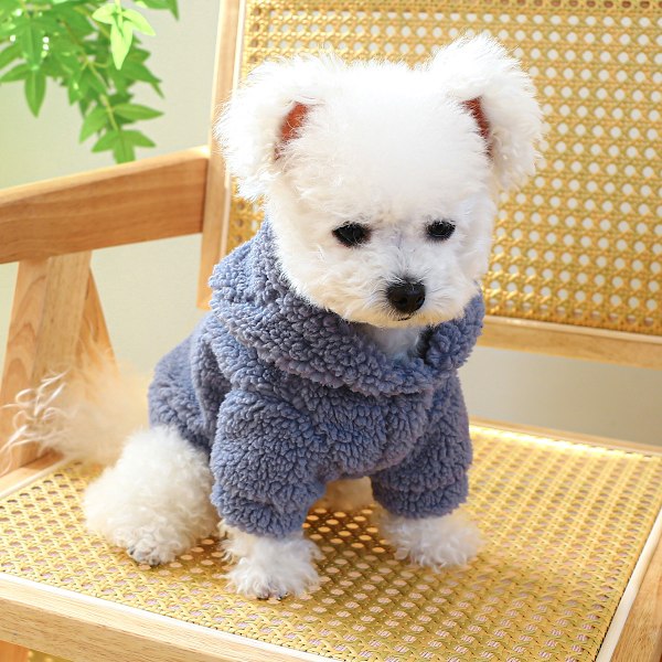 Hundkläder Hundtröja Tartan Rutig Hundhoodie, Stickad Hundkläder för Små Hundar Pojke, Husdjurströja med Huva, Katt Fleecefodrad Vinterkläder