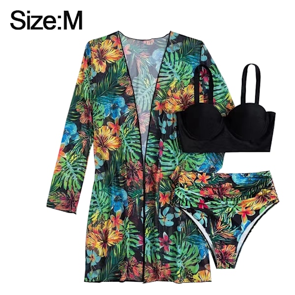 Sexy 3 Piece Skirt Cover Ups Bikini Set String Tie Triangle