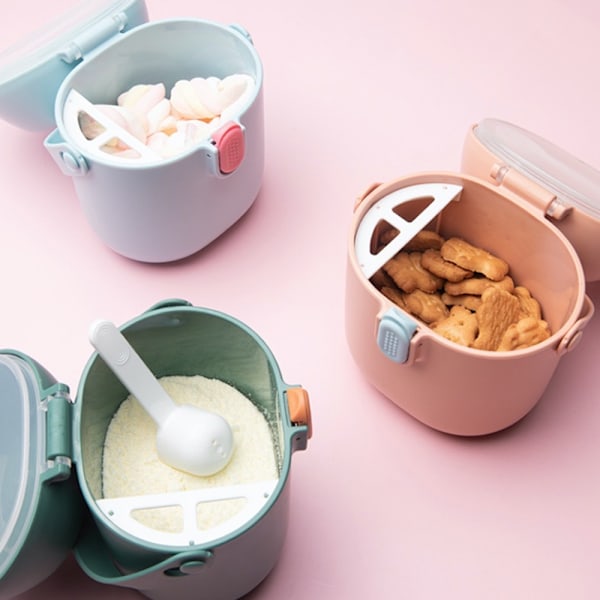 Baby Mælkepulver Dispenser, Slik Frugtboks, Snackbeholdere, til Spædbørn Småbørn Børn Rejser