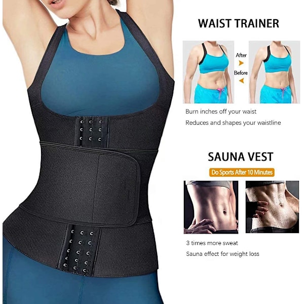 Neopreeni Sauna Hiki Vyötärö Treenaaja Korsetti Trimmer Liivi Naisille Painonpudotukseen, Vyötärö Kiristäjä Muotoilija Hoikentaja