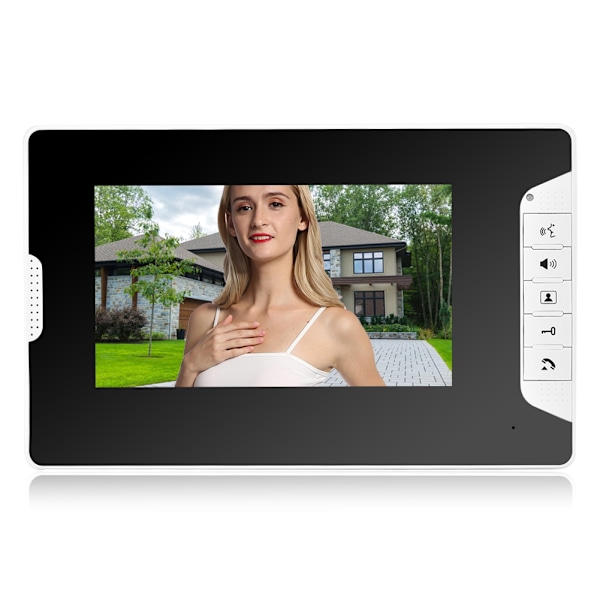 7 tum LCD IP Fingeravtryckslösenord Fjärrkontroll IR Video Smart Dörrklocka Monitor Intercom (EU-kontakt)
