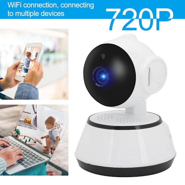 HD 720P Trådlös Wifi IP-kamera Inomhus Hem Säkerhetskupolkamera US-kontakt 110~240V