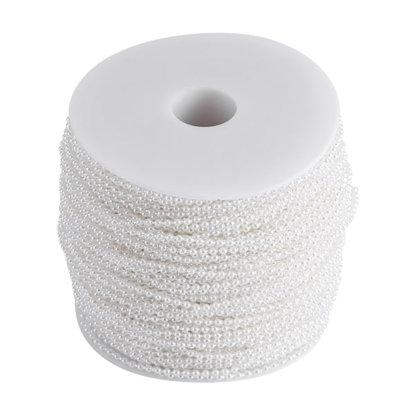 100m/rull 2,5mm Kunstige Perler DIY Smykker Perler Gardin Bryllup/Festival Fest Dekor Beige
