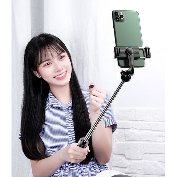 Utökbar Selfie Stick Tripod, Telefonstativ med Trådlös