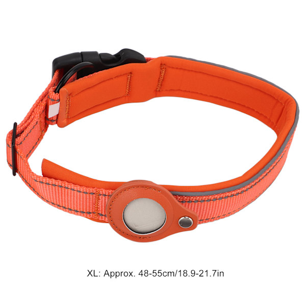 Hundhalsband Anti-Förlust Spårning Nylon Reflex Hundhalsband för Vandring Klättring Jogging 48-55cm