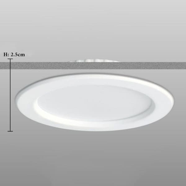 Infällda LED-spotlights, 6-pack - Extra platta - 9W (motsvarande 72W) - Kallvit 6500K
