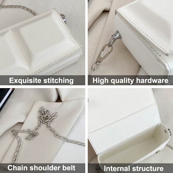 Sommarnyhet - En axel crossbody väska i chokladstil, liten fyrkantig väska för kvinnor