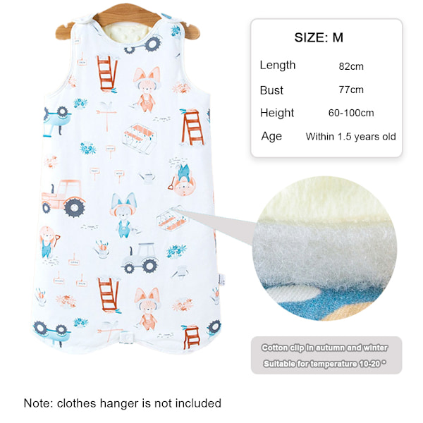 Ärmlös väst-typ baby spark-säker filt artefakt
