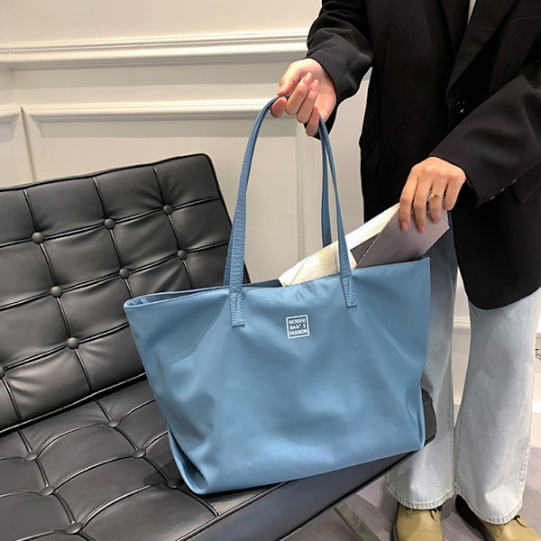 Modeväska för pendling, totebag, canvasväska, vattentät nylonväska