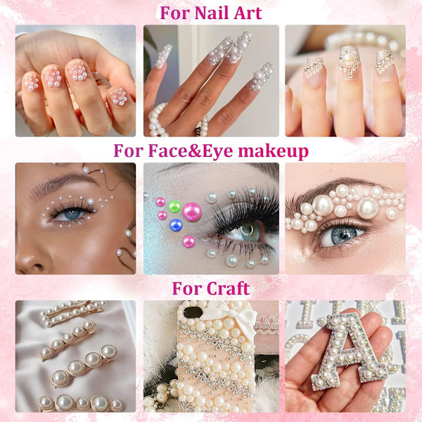 Aurora Diamond Flat Bottom Halvcirkelformad Rhinestone Set, Lämplig för Hemma-DIY-Naglar och Ansiktshantverk samt Salongs Användning