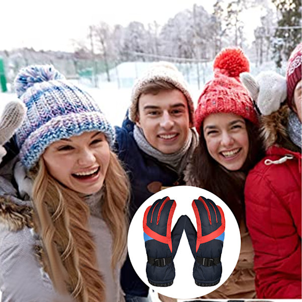 Enkle Ski Sne Handsker Vinter Varme Vandtætte Touchscreen Kvinder