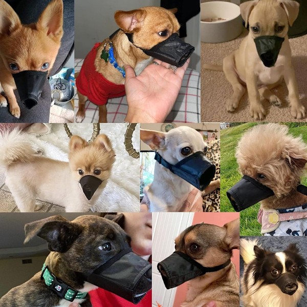 2 Pakker Hundemundkurv med Lang Snout Hurtig Pasform Hundemundkurv Justerbar Forhindrer Bid, Gøen og Tygning (Sort+Blå)