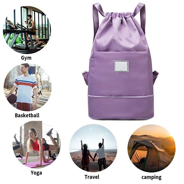 Väska för resor på kort avstånd med stor kapacitet, torr- och våtseparation, simning, yoga, sport