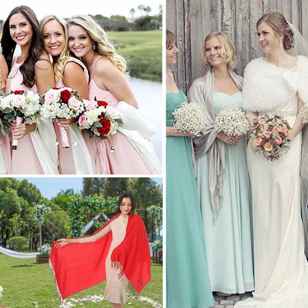 Dames tørklæde shawl og wrap aftenkjole varm lang tørklæde om vinteren