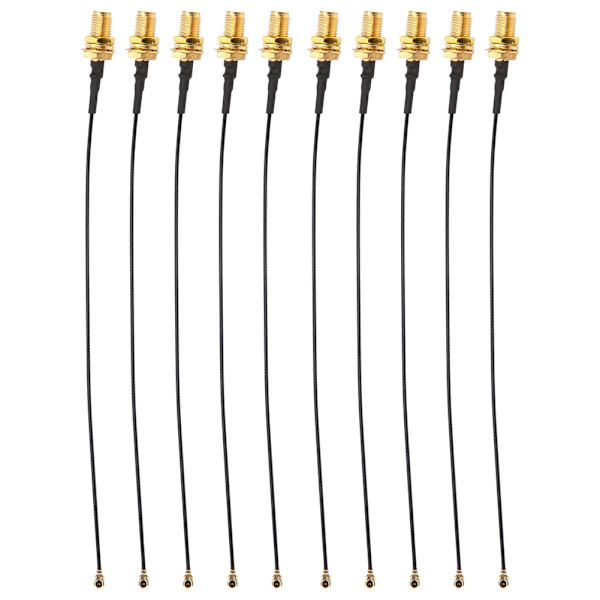 10 st RF-adapterpigtailkabel IPEX till SMAk U.FL antennmatare 15 cm jumpertråd för ansiktsigenkänningsmodul