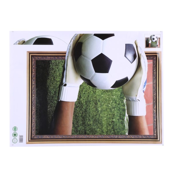3D Fotbollsväggklistermärken Avtagbar trasig VM-temavägg