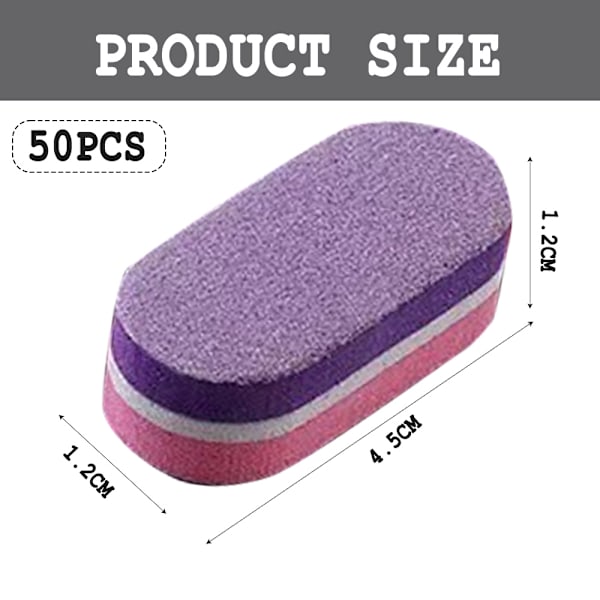 Mini Nagelfilsblock, 100/180 Grit Svamp Nagelfils för Akrylnaglar, Poleringsblock Dubbelsidigt för Manikyrverktyg