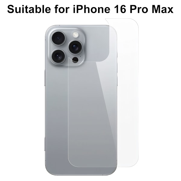 Lämplig för iPhone 16 Pro Max tillbaka härdat glas 0,3 mm
