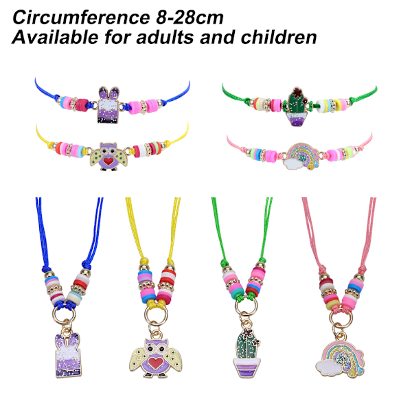 4 Set Prinsesshalsband & Armband för Flickor, Barn Smycken Present Fest Klänning Upp Smycken för Liten Flicka Småbarn