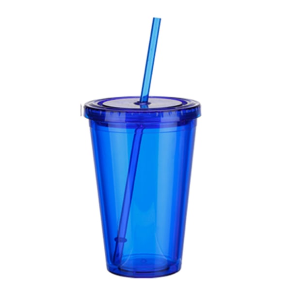 Double Wall Tumbler with And Straw, Plastic Tumbler Cups,