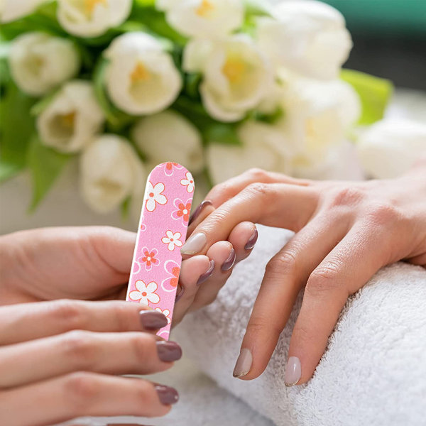 12 st Färgglada Mini Nagelfilar för Flickor
