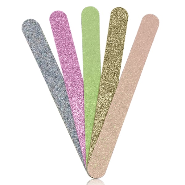 50 st Nagelglitter Färgglada Nagelfilsremsor Manikyr och Pedikyr Nagelfils Dubbelsidiga