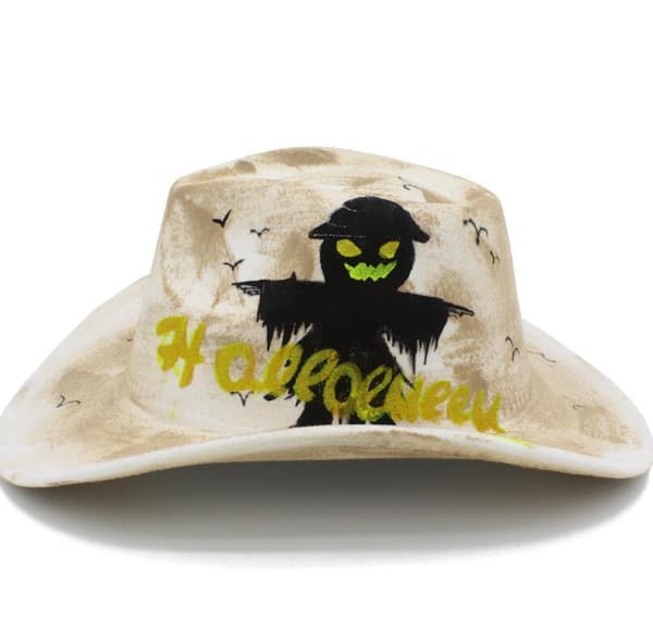 Halloween Cowboyhatt Unisex Festlig Hatt Style4