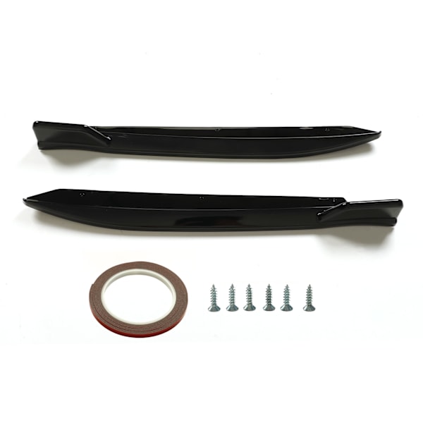 2 stk Bakre Bumper Lip Splitter, Rippesikker, Blank Svart, Lett, Passer for 5-serie G30 M‑Tech 2017+
