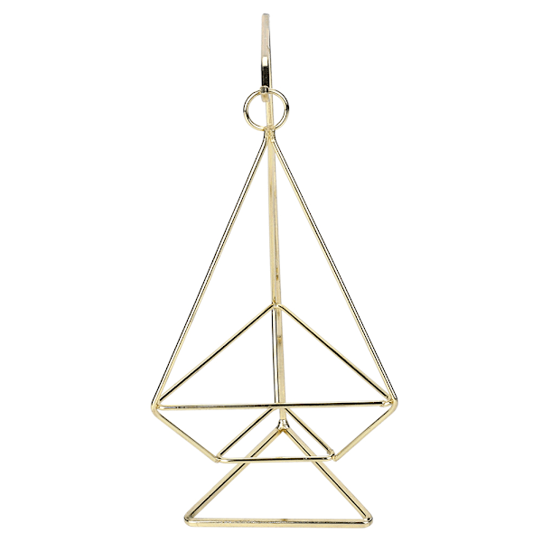 Moderne Rustik Kunst Stil Pyramideformet Hængende Metal Luftplante Blomsterpotte Stativ Holder