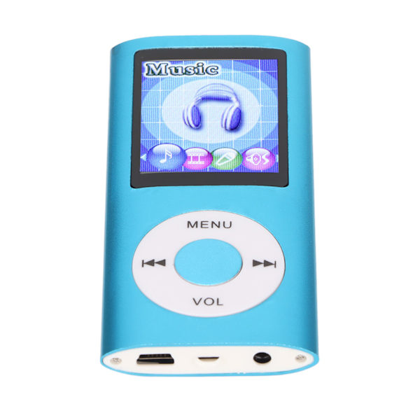 MP3-spelare 1,8 tum färgskärm Multifunktionell bärbar MP3-musikspelare Blå