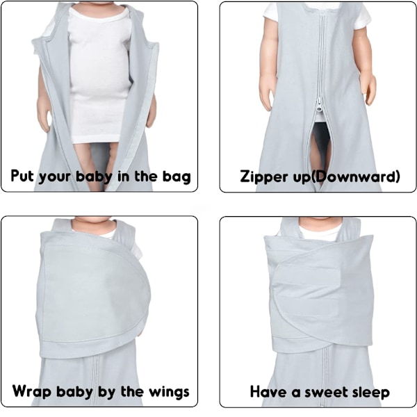 Sovesekk for babyer - silkestoffs sovesekk for å swaddling babyer